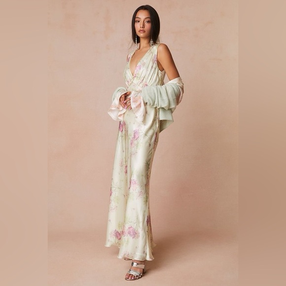 LoveShackFancy, Suniva Silk Charmeuse Dress - Picture 3 of 8